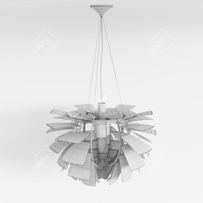 PH Artichoke Pendant: Glare-Free Illumination 3D model image 3