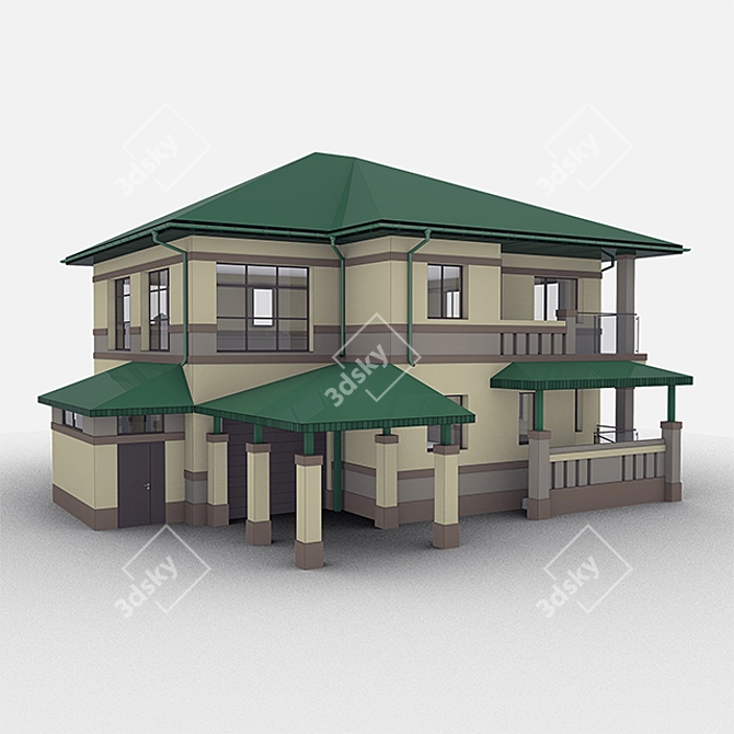 Modular House Kit 3D model image 1