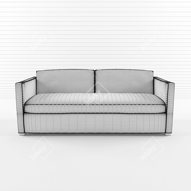 Maxwell Luxe Sofa: Vintage-Inspired Modern Comfort 3D model image 2