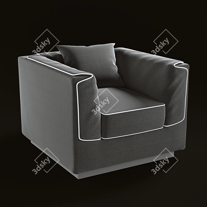 Modern Gentleman's Chair 3D model image 1