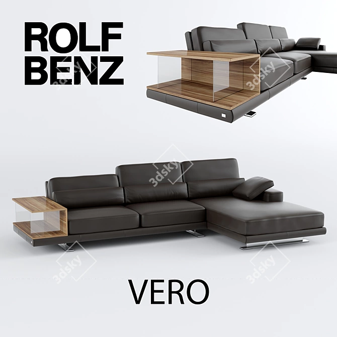 German-made Rolf Benz Vero Sofa 3D model image 1