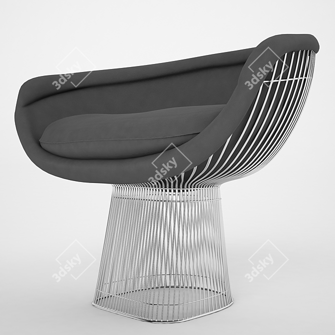 Platner Lounge Chair: Loft Chic 3D model image 1