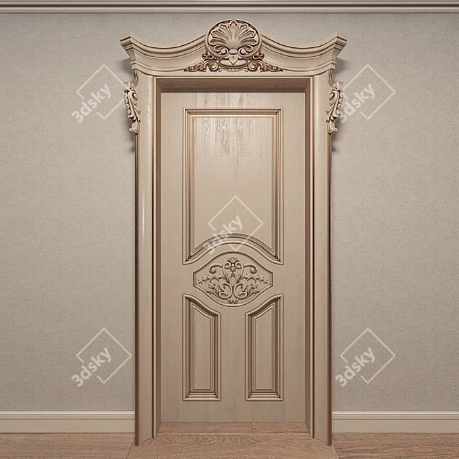 Title: Artistic Inspired Door 3D model image 1