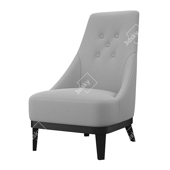 Elegant Donna Chair: 20k Polygons 3D model image 1