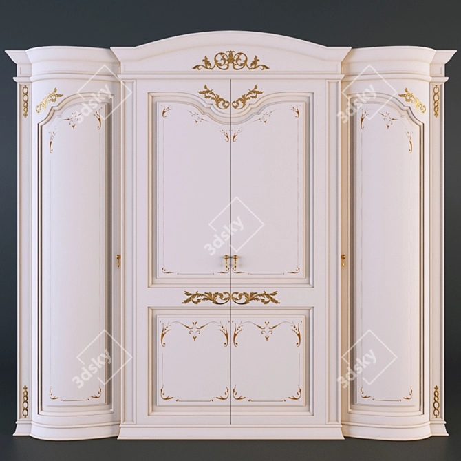 Classic Italian Wardrobe by Valderamobili 3D model image 1