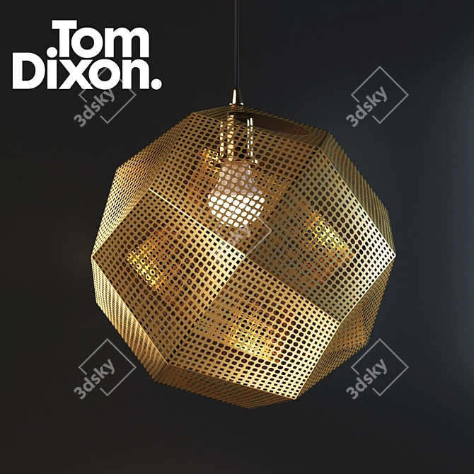 Tom Dixon ETS02B-PEUM Aluminum Pendant Light 3D model image 1