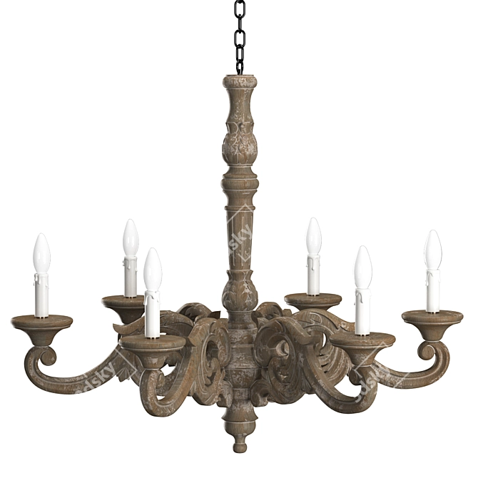 Provence Chandelier: L'art Domestique 3D model image 1