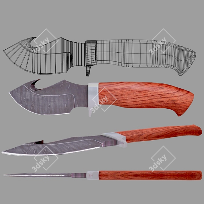 Sleek Carving Knife - 3D Model 3D model image 1