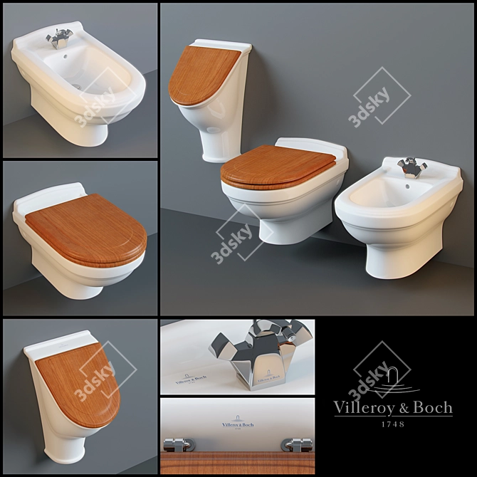 V&B Hommage Collection: Elegant Bathroom Fixtures 3D model image 1