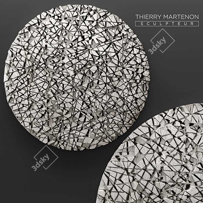 Elegant Thierry Martenon Wall Panel 3D model image 1