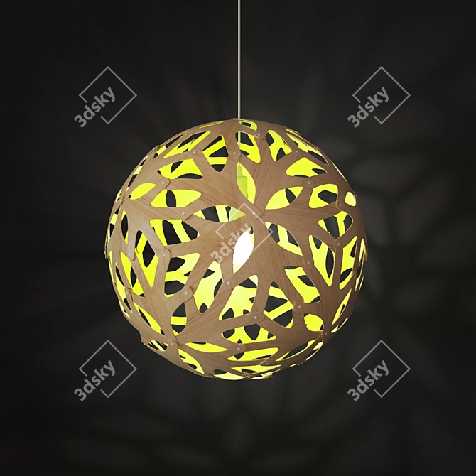 Elegant Blooms Hanging Light 3D model image 2