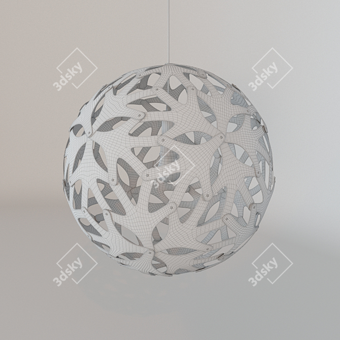 Elegant Blooms Hanging Light 3D model image 3