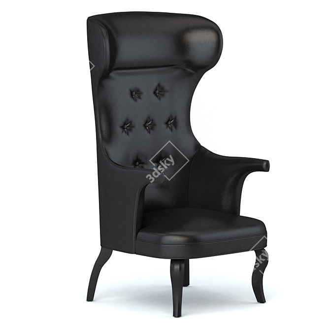 Cozy Velvet Armchair 3D model image 1