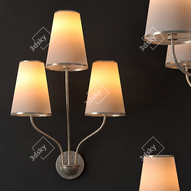 Elegant Montreuil Chandelier 3D model image 2