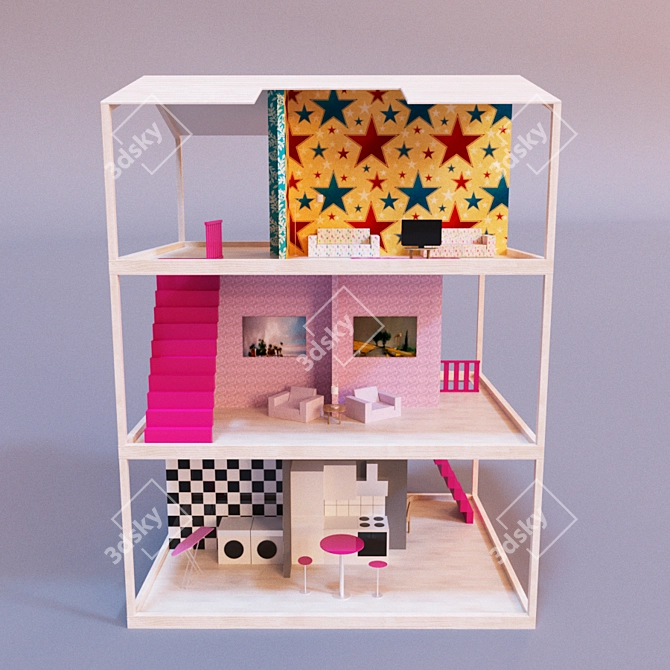 Dreamy Dollhouse 3D model image 3