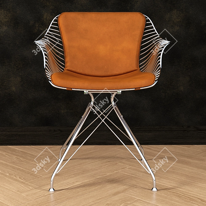 Wire Dining Chair: Modern & Stylish 3D model image 1