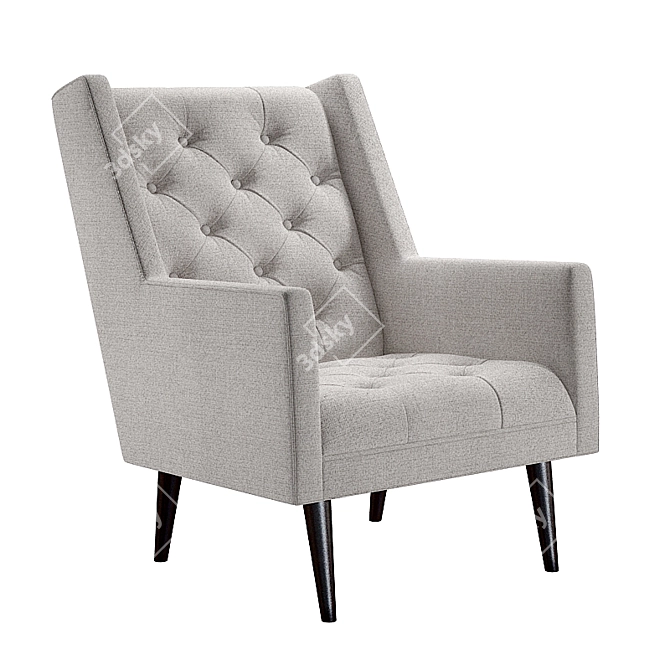 Elegant Barlette Chair: Classic Comfort 3D model image 1