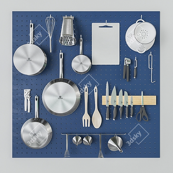 Compact Kitchen Set 3D model image 1