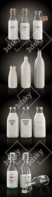 Milk Bottle Collection: Hair&Fur & Vray 3D model image 2