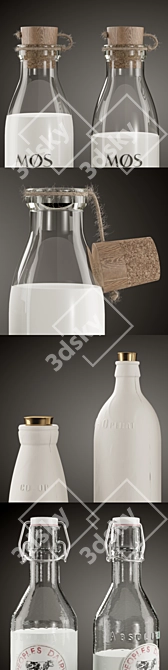 Milk Bottle Collection: Hair&Fur & Vray 3D model image 3