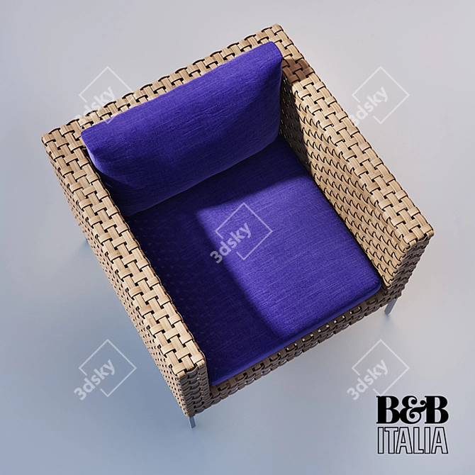 Modern Outdoor Armchair: B&B Italia 3D model image 3