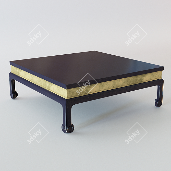 Exquisite Eastern Coffee Table 3D model image 1