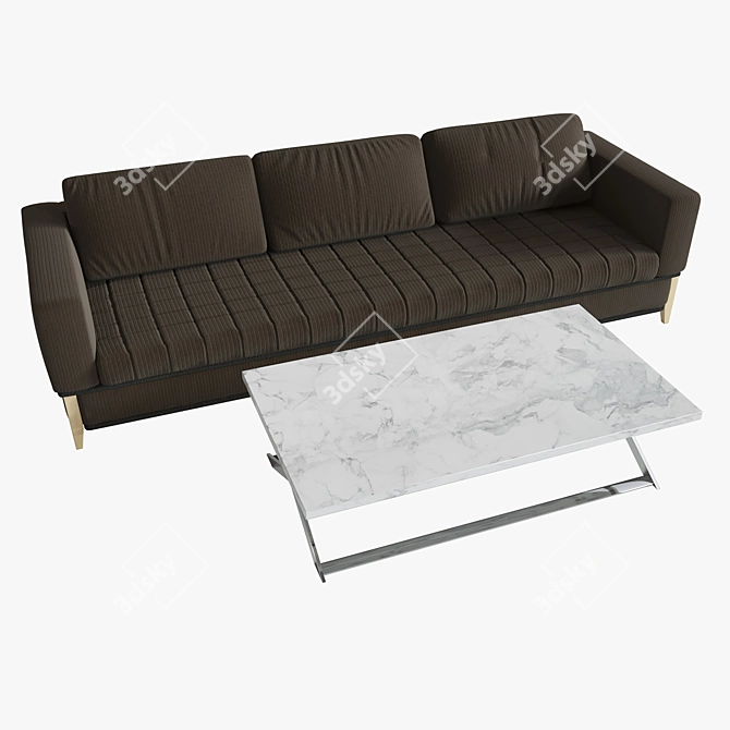 Ultimate Oyster Luxury Sofa 3D model image 2