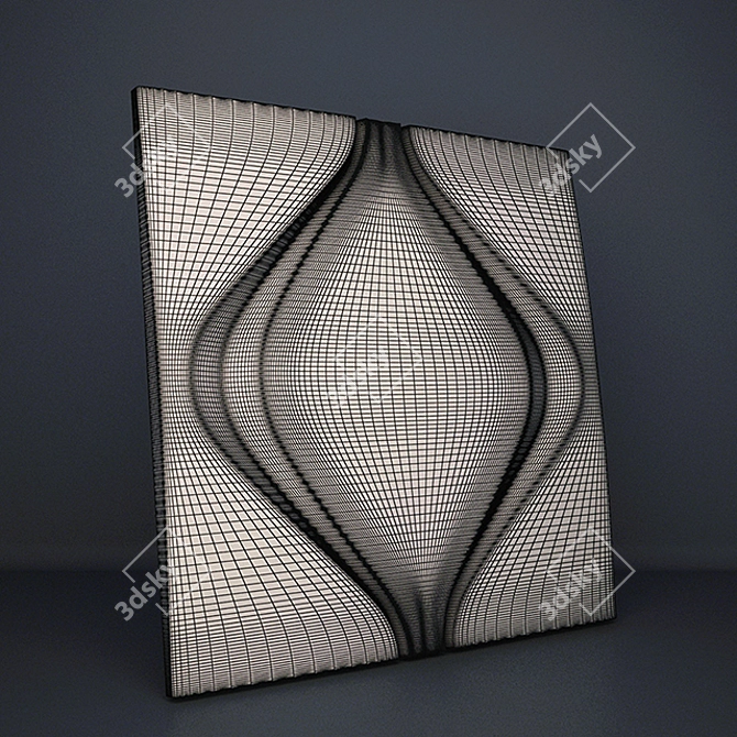 Elegant 3D Panel: "Soft Rhombus 3D model image 3