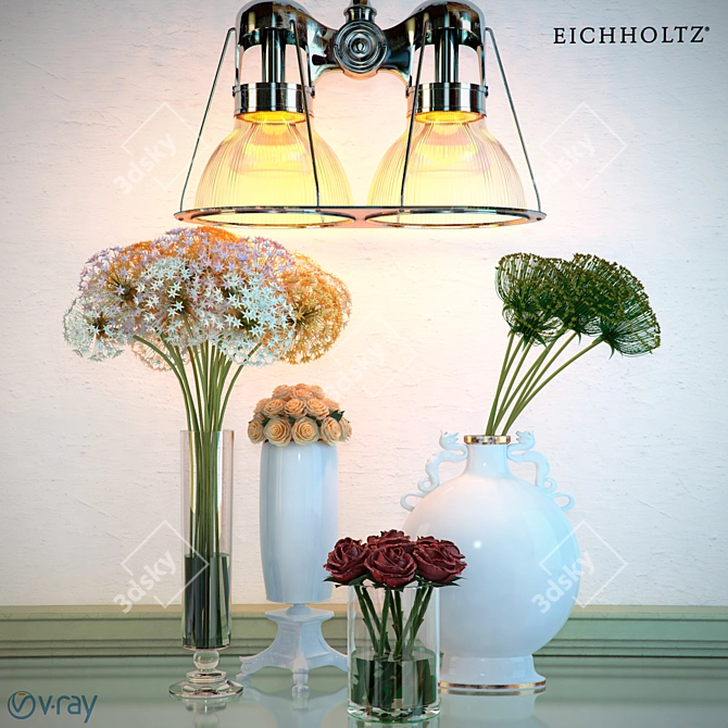 Eichholtz Porters Bay Lamp Set 3D model image 1