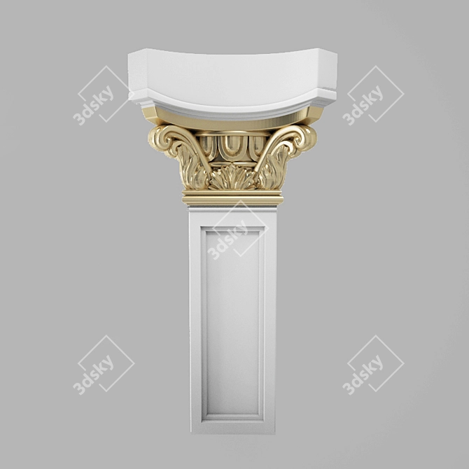 Elegant Ionic Column for Décor 3D model image 2