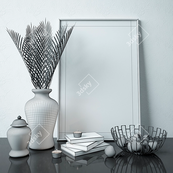 Elegant 5-Piece Decor Set 3D model image 2