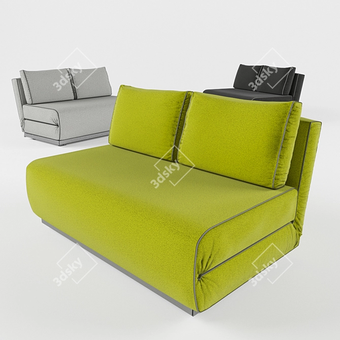 Compact and Chic: Softline City Sofa 3D model image 1