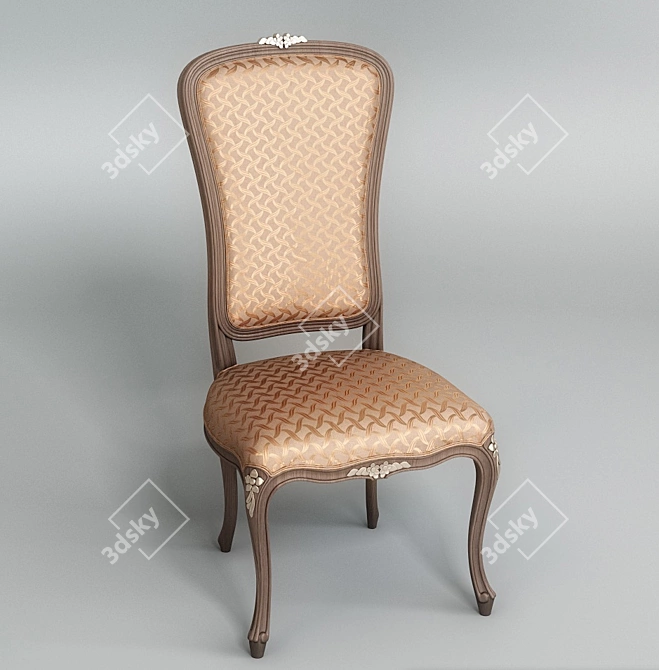 Classic Fur Chair by Angelo Capellini 3D model image 1