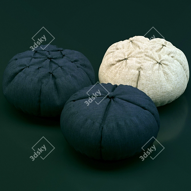 Cosy Cushion Puffs 3D model image 1