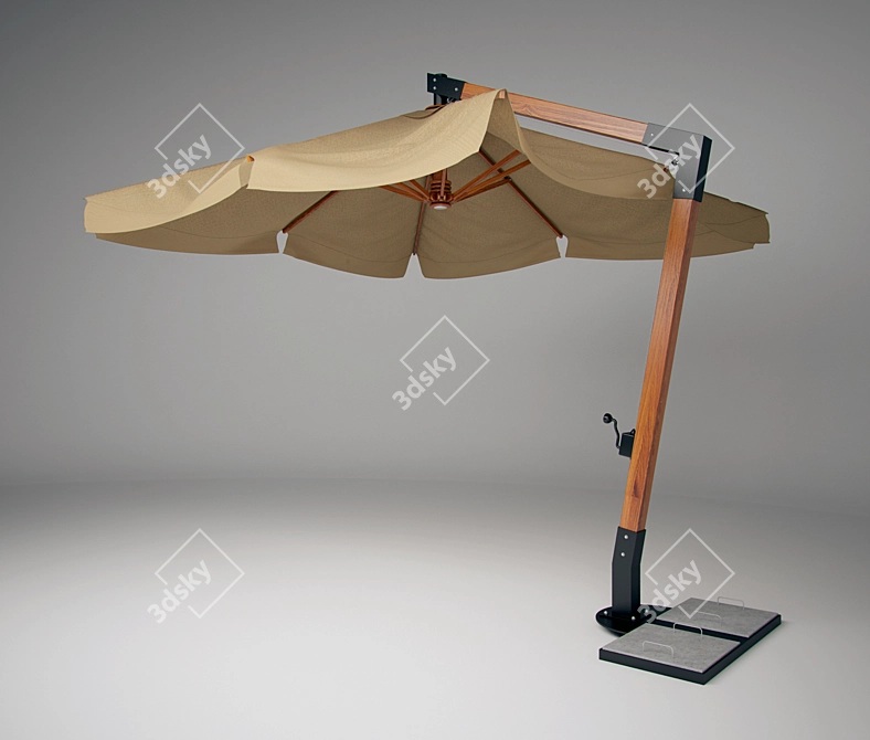 Stylish Patio Parasol 3D model image 3