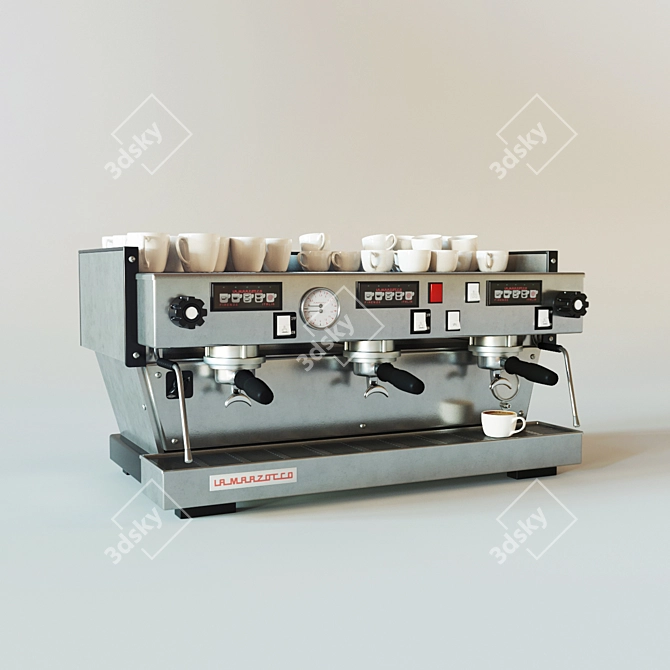 La Marzocco Linea Classic 3-Group Espresso Machine 3D model image 2