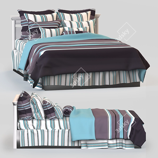 Classic Stripe Linens 3D model image 1