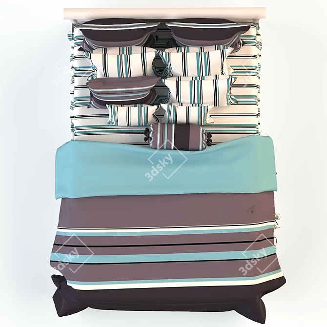 Classic Stripe Linens 3D model image 2