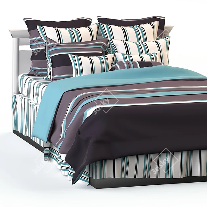 Classic Stripe Linens 3D model image 3