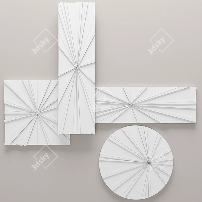 Ethereal Elegance: Ferpas Wall Sculpture 3D model image 3