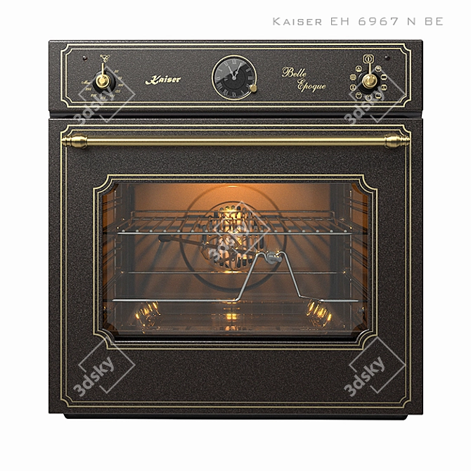 Stylish Built-in Oven 3D model image 1