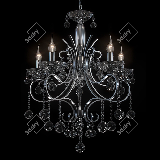 Elegant Fuji Chandelier 3D model image 1