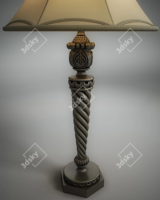 Elegant Classic Table Lamp 3D model image 1