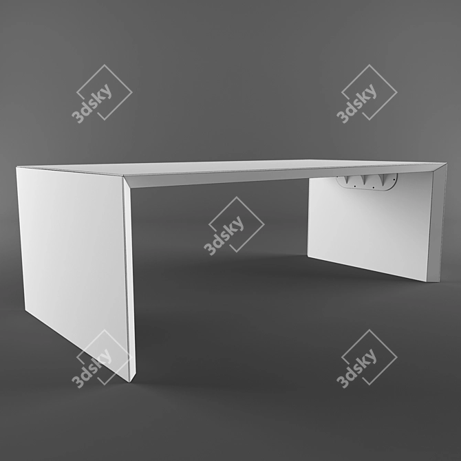 Italian Office Desk: Styloffice 3D model image 2