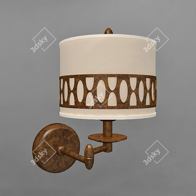 Modern Oval Wall Lamp 3D model image 1