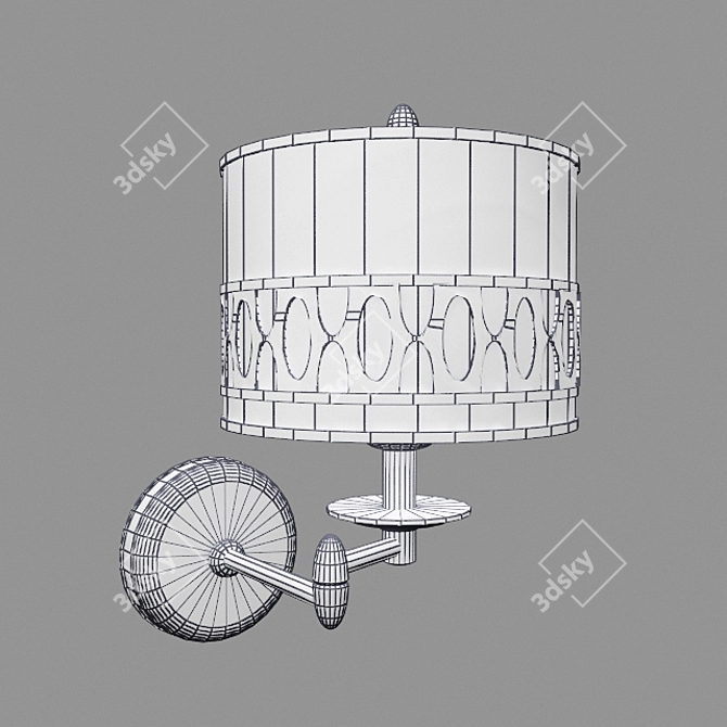 Modern Oval Wall Lamp 3D model image 2