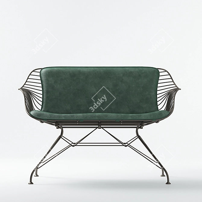 Minimalist Wire Lounge Sofa - Overgaard&Dyrma 3D model image 1