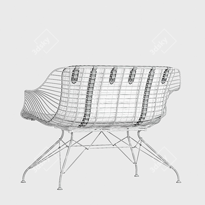 Minimalist Wire Lounge Sofa - Overgaard&Dyrma 3D model image 3