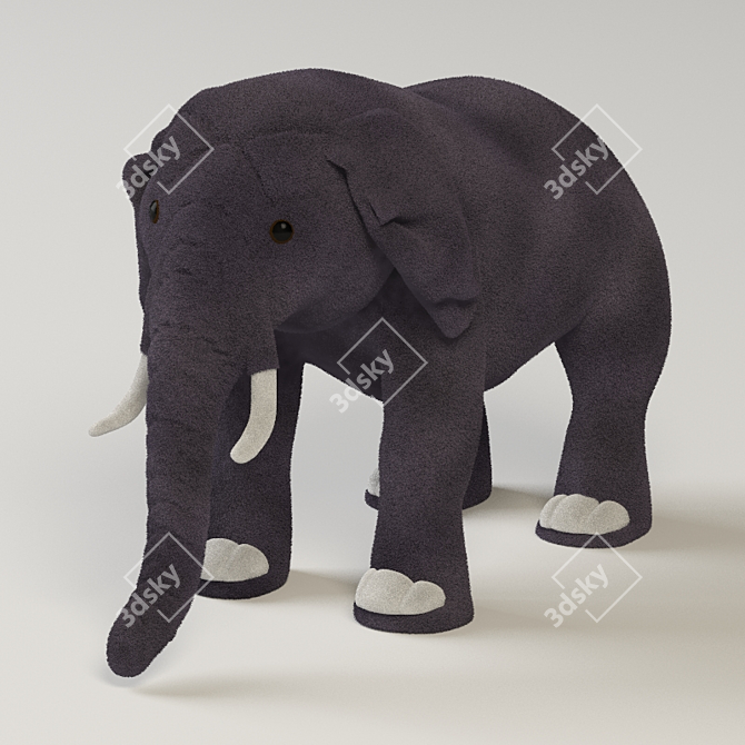 Playful Pachyderm Companion 3D model image 1