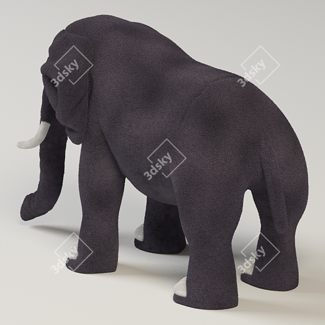 Playful Pachyderm Companion 3D model image 2